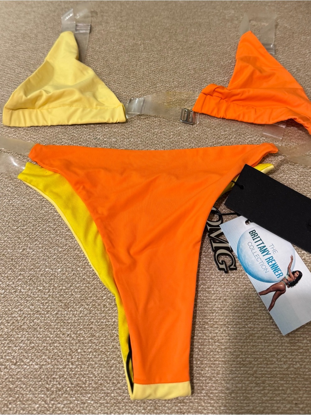 OMG Bikinis Two-Tone Orange & Yellow Bikini